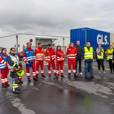 Übung Feuerwehr und Rettung bei GLS Austria