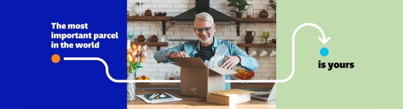 a man opening the parcel