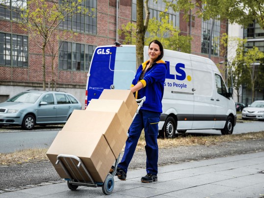 GLS Parcels delivery van out on its route