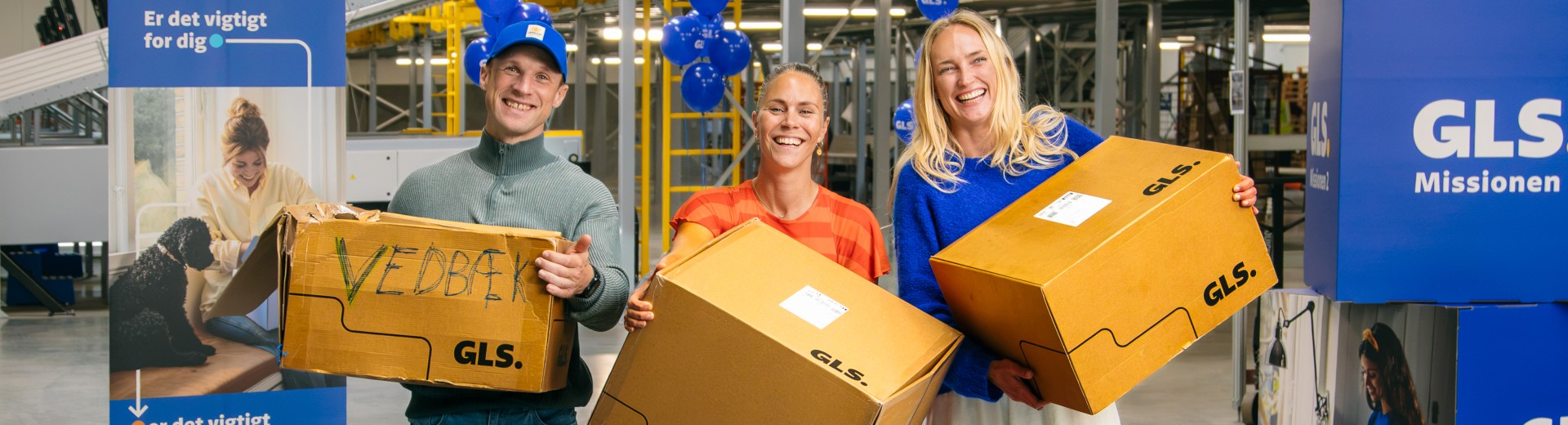 GLS Missionen 2 Fællesbillede med pakker