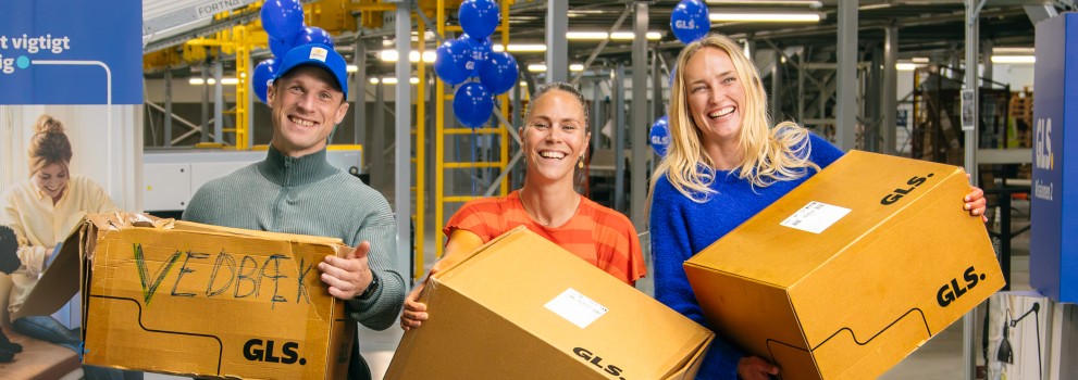 GLS Missionen 2 Fællesbillede med pakker
