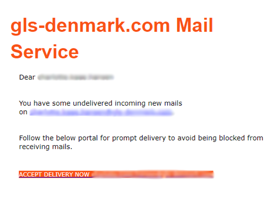 eksempel på mail phishing