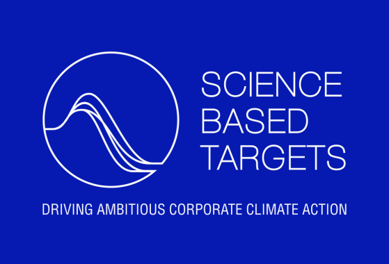 Official Science Based Targets initiative logo with the slogan “Driving ambitious corporate climate action,” symbolizing science-validated climate commitment.
