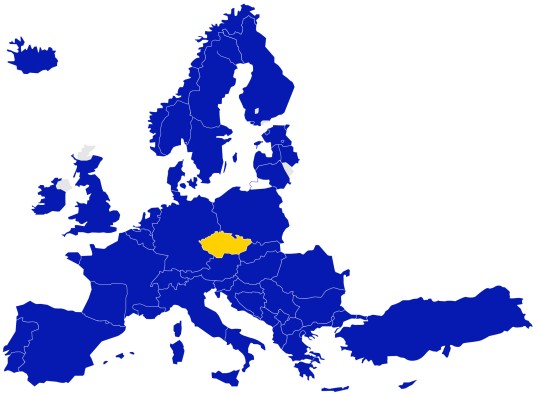 GLS Csehország térkép
