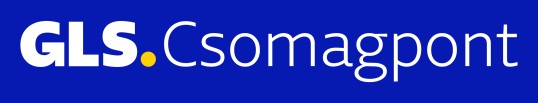 CsomagPont logó kék háttér