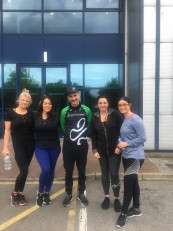 Members of team GLS Ireland after a workout