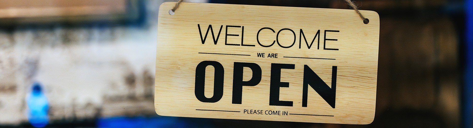 shop opening sign