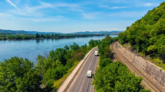 GLS trucks on the road 